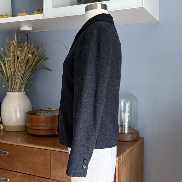 Margaret Howell Wool Tailored Jacket Blazer Charcoal Gray Sz 1 XS - Picture 3 of 8